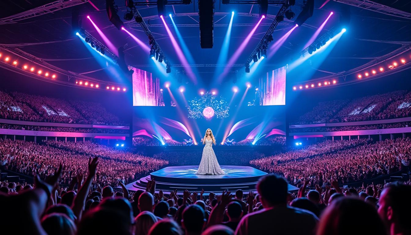 céline dion en concert à la paris la défense arena avec près de 30 000 billets disponibles pour chaque spectacle. ne manquez pas cette occasion unique de voir la légende en live.